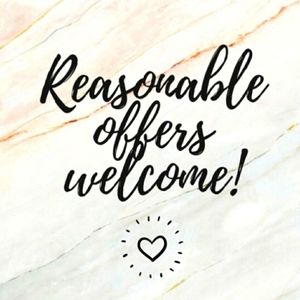 Reasonable offers welcome